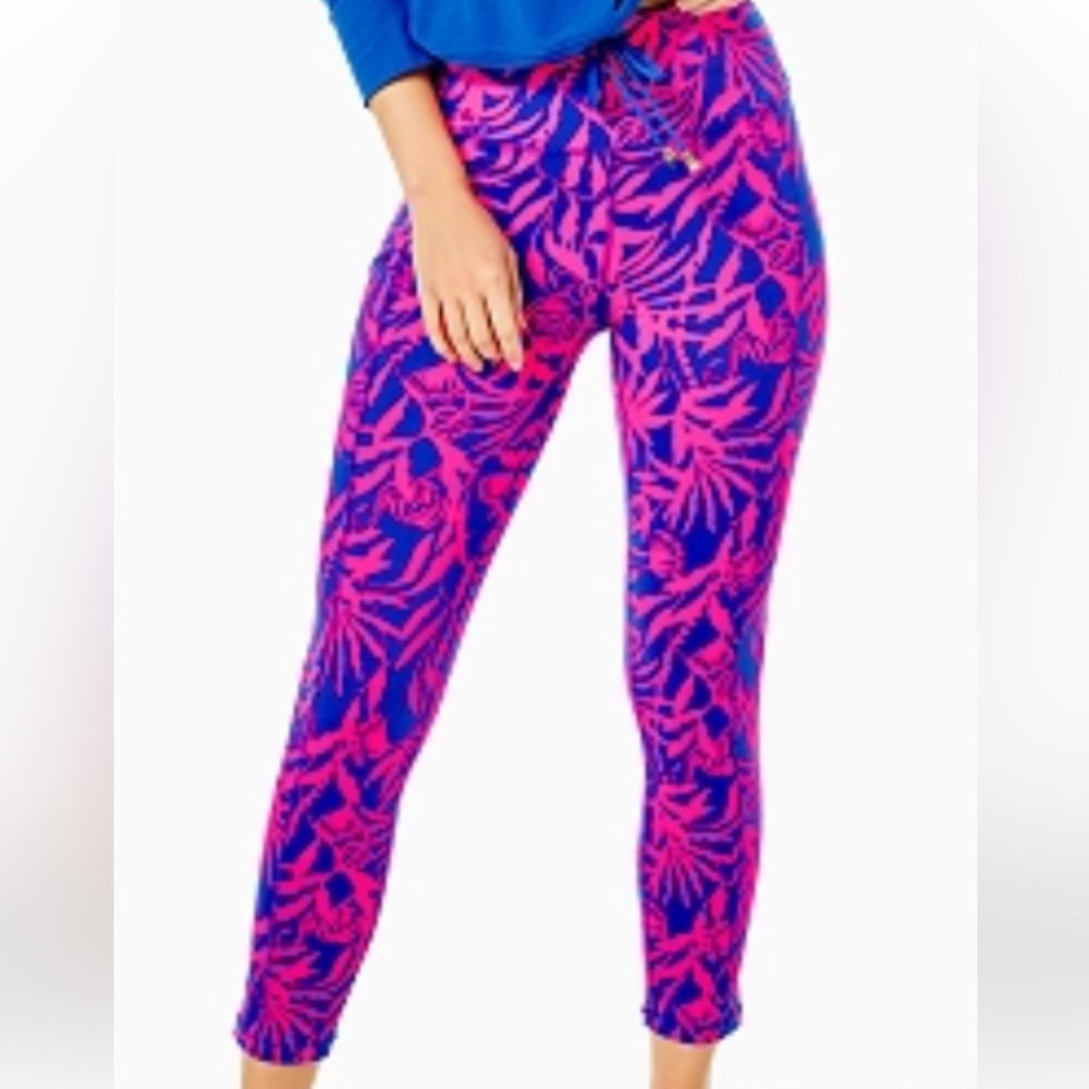 Lilly Pulitzer SMALL Flocking To Paradise WEEKENDER MIDI 24” LEGGINGS High Rise